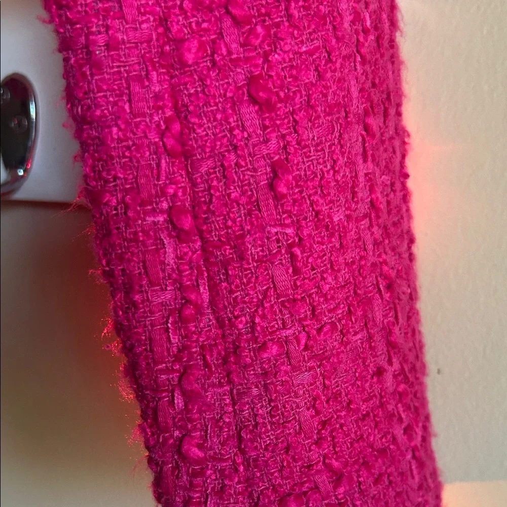 Rachel Zoe Fuchsia Cropped Tweed Blazer - Picture 9 of 14